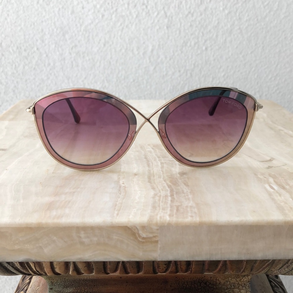 Tom Ford Pink/Gold Sascha Sunglasses